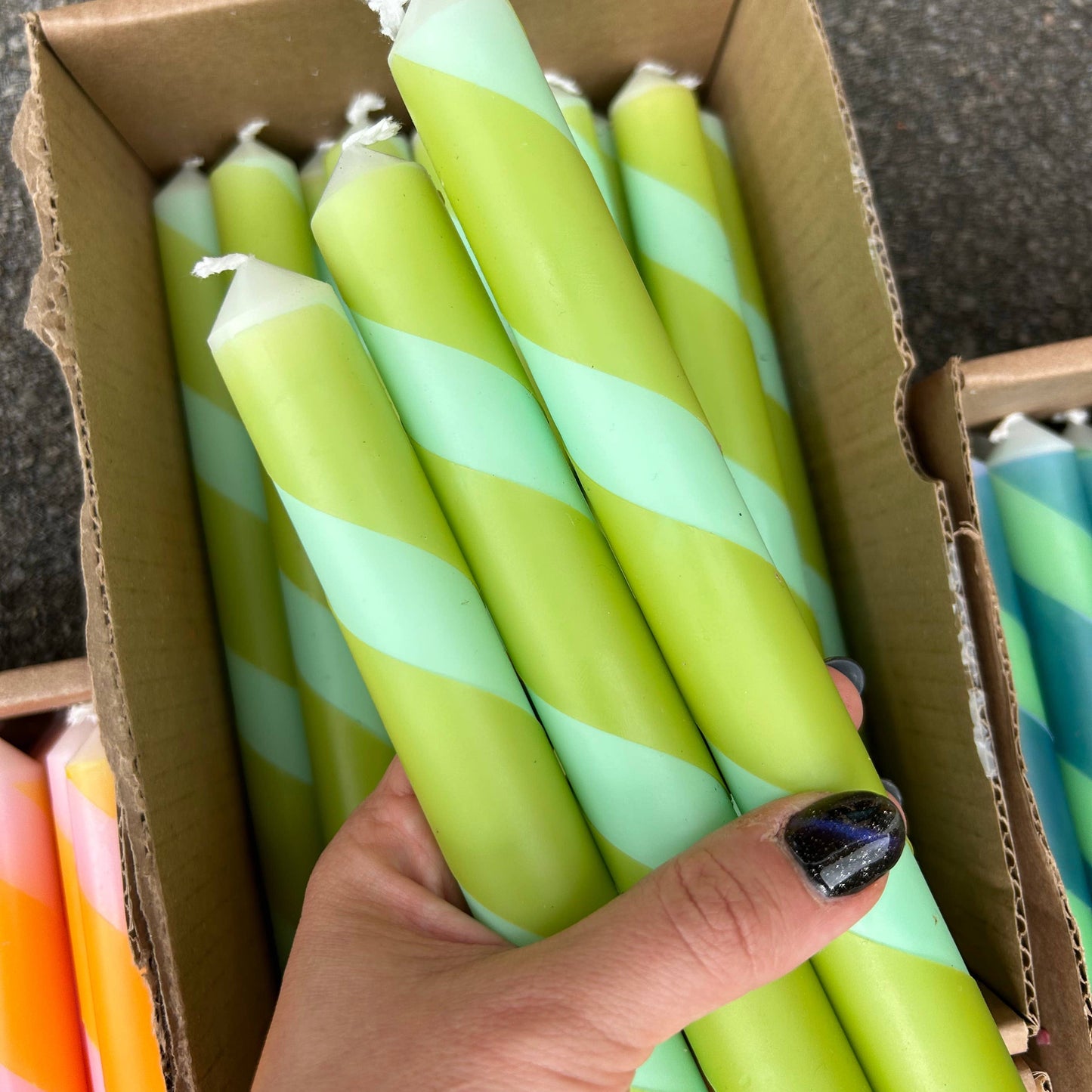 Twisted stripe Candle individual