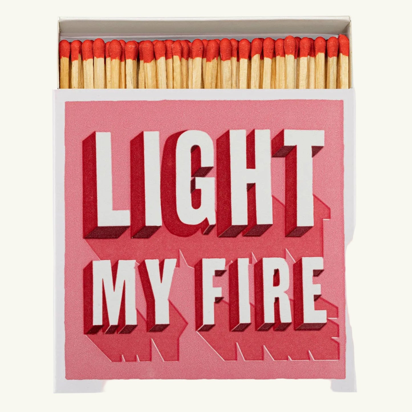 Matches with 'Light My Fire' text on a red background