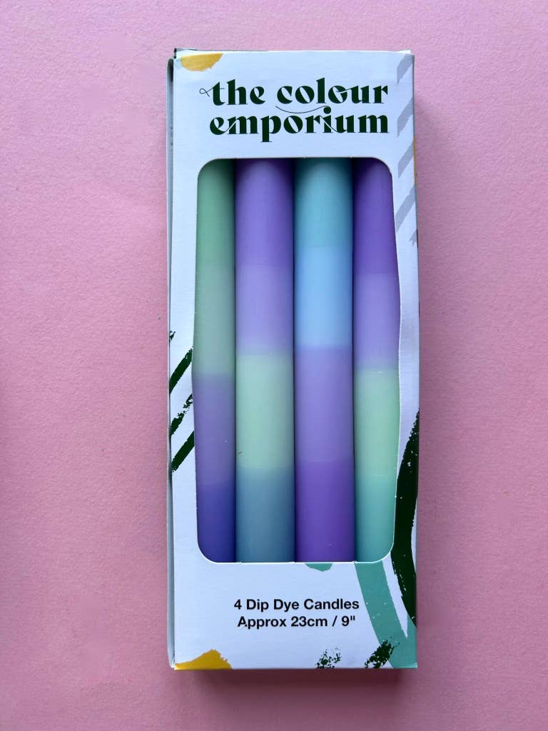 FRAGRANT FREESIAS Dip Dye Dinner Candles set of 4