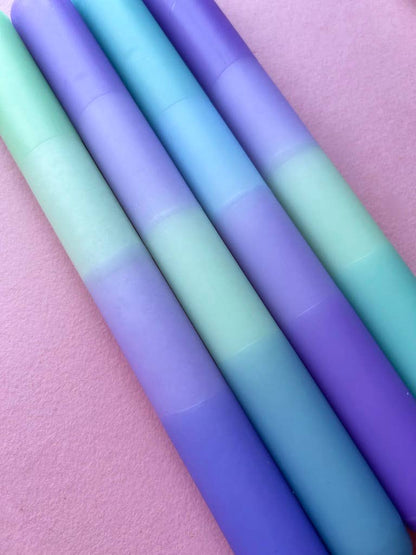 FRAGRANT FREESIAS Dip Dye Dinner Candles set of 4