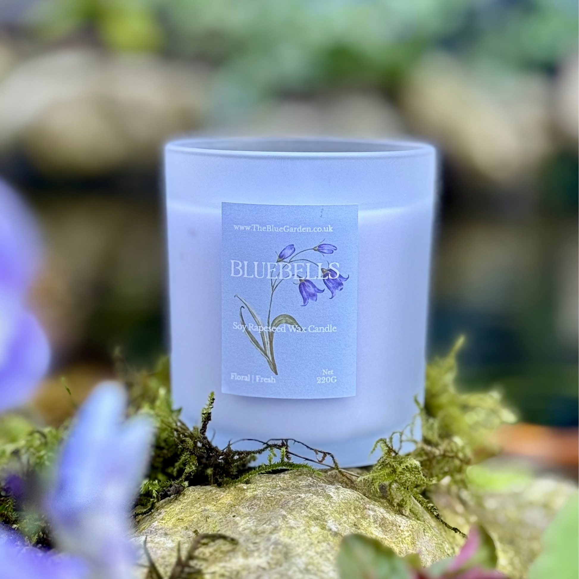 bluebells scented soy candle hand poured in hull