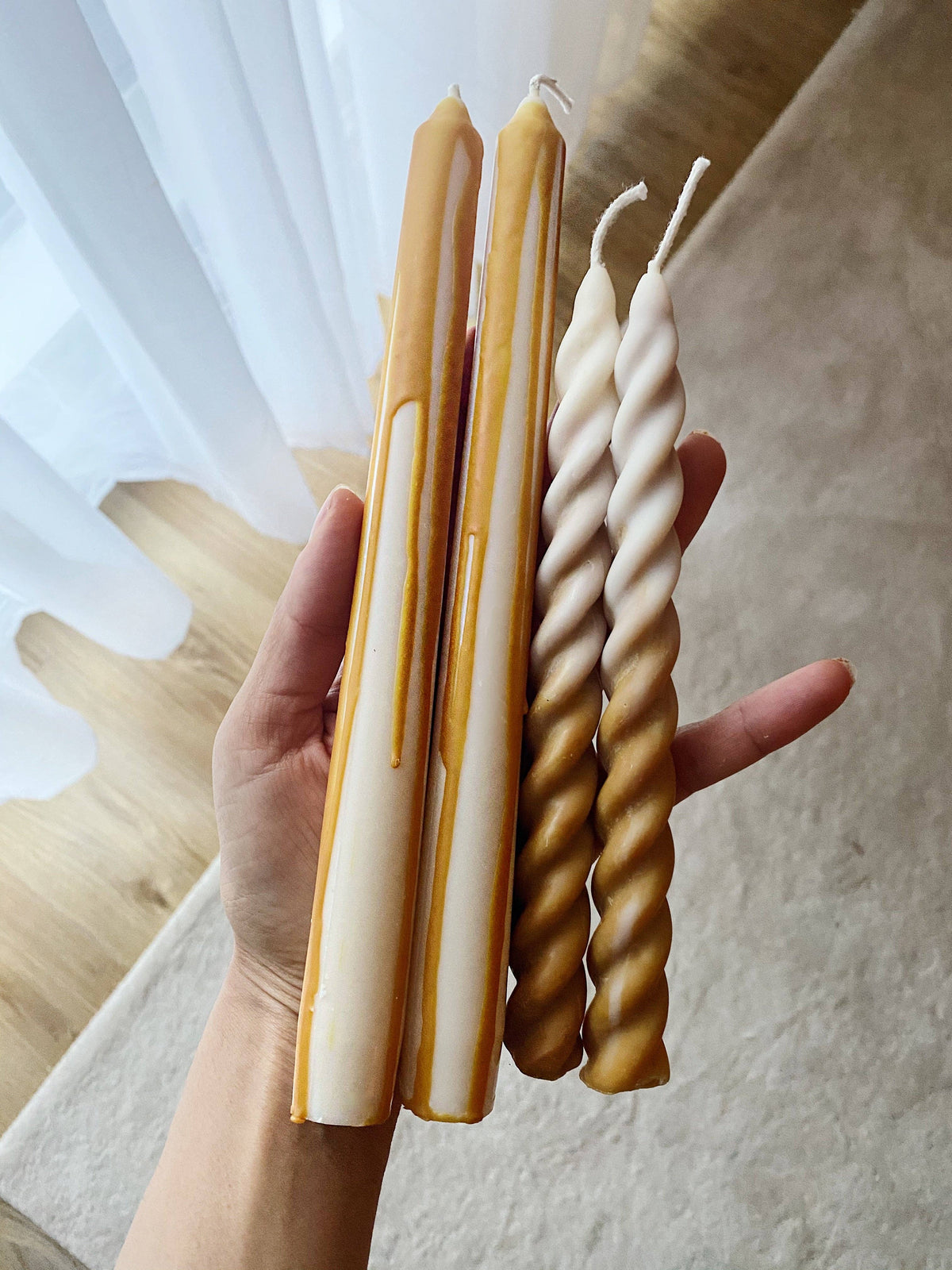 caramel dripping candles
