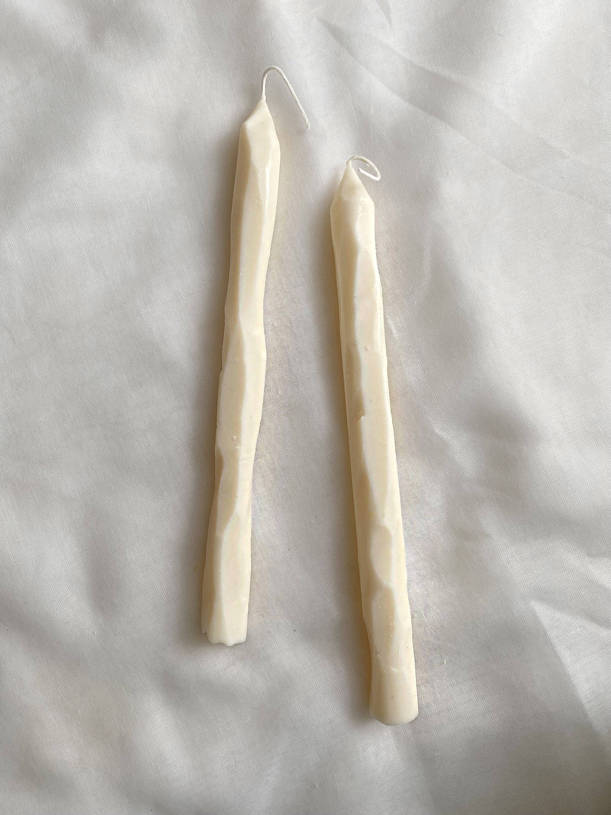 Hand carved dinner candles in soy wax
